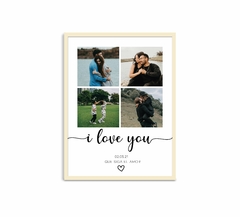 Cuadro Personalizado con 4 fotos y texto en internet
