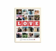 Cuadro Personalizado LOVE 16 fotos y texto en internet