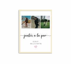 Cuadro Personalizado con 3 fotos y texto #2 en internet