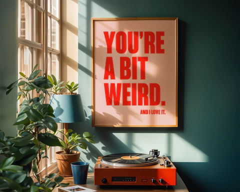 Cuadro Youre A bit Weird. - comprar online