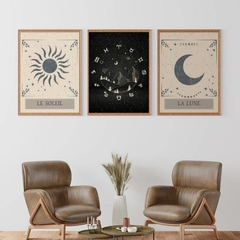Cuadros La Lune, Le Soleil set x3