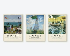 Cuadros Claude Monet Set x3 - comprar online