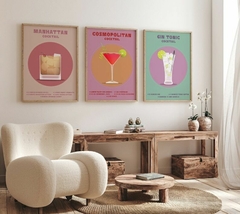 Cuadros Coctel #2 set x3