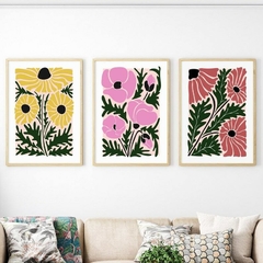 Cuadros Flower Market set x3 - comprar online