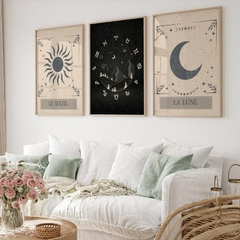 Cuadros La Lune, Le Soleil set x3 - comprar online