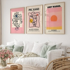 Cuadros Andy Warhol, Picasso, Keith Haring set x3