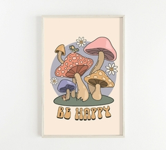 Cuadros Restros Be happy set x 3 - comprar online