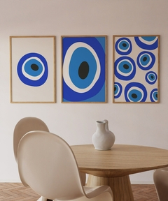 Cuadros Evil eyes set x 3