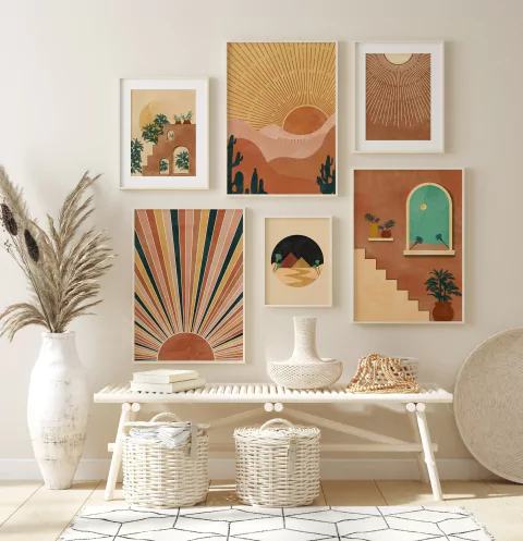 Set Cuadros Terracota
