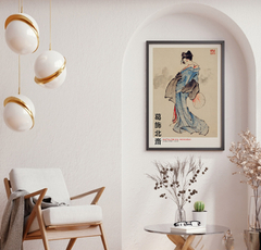 Cuadro Hokusai - Japanese woman in kimono