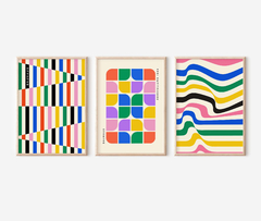 Cuadros Bauhaus Modernos set x3