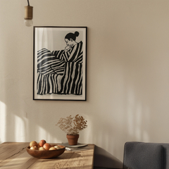 Cuadro Girl thinking on sofa - comprar online