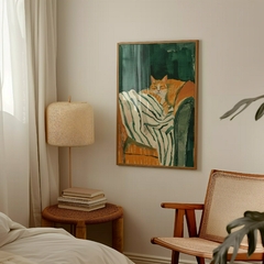Cuadro cat in bed - comprar online