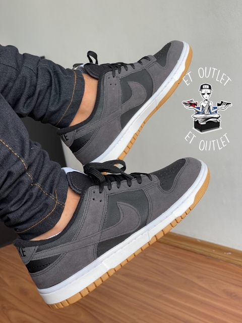 dunk low preto/marrom