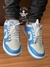 dunk low azul/branco - comprar online