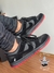 dunk low preto/vermelho