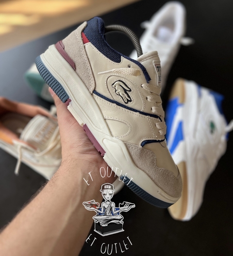 Lacoste lineshot marrom camurça