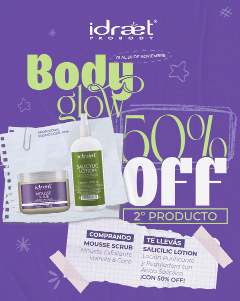 2DO 50% OFF: COMPRANDO MOUSSE SCRUB = 50% OFF EN SALICYLIC LOTION