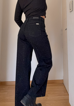 Jean wide New york total black - NORDIKA