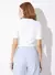 Blusa Slim Decote V Canelada Preta Sommer 363105445 na internet