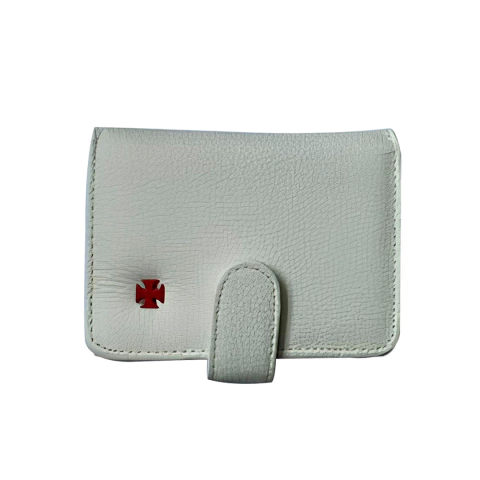 Carteira Slim Vasco da Gama Feminina em Couro - Off White