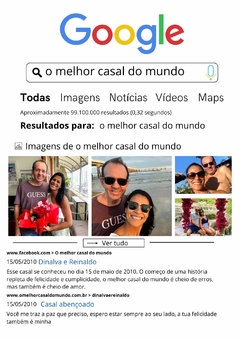 Quadro Pesquisa no Google "O melhor casal do mundo" na internet