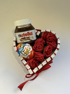 Box Coração - Chocolate, Nutella, Presente Namorada, Rosas, Criativo na internet
