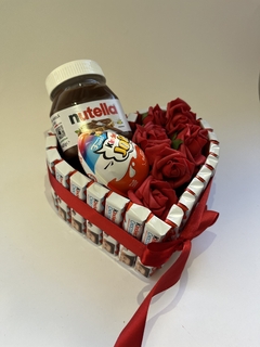 Box Coração - Chocolate, Nutella, Presente Namorada, Rosas, Criativo - loja online