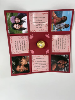 Caixa explosiva Dia das Mães - Personlizado.