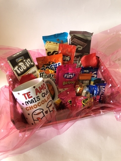 BOX chocolate Safira- Caneca - Presente Perfeito