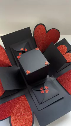 Caixa Explosiva Com tampas para montar - XOXO - Surpreenda com Amor