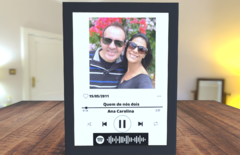 Quadro Interativo Spotify - Presente, Dia dos Namorados, Surpresa, Criativo, Namorado, Namorada, Casal