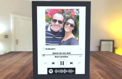 Quadro Interativo Spotify - Presente, Dia dos Namorados, Surpresa, Criativo, Namorado, Namorada, Casal