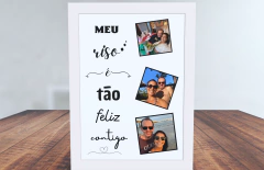 Quadro meu riso é tão feliz contigo