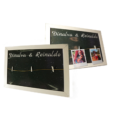 Quadro Romântico 3D Polaroids - Presente, Surpresa, Namorado, Namorada, Criativo - XOXO - Surpreenda com Amor