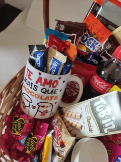 Imagem do CESTA chocolate Rubi - Caneca- Presente Perfeito
