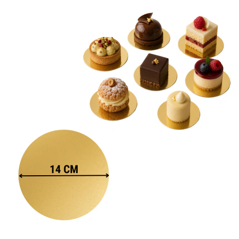Discos para Tortas Dorado 14 cm