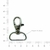 Mosquetón Gatillo 21,5mm x 50 u. - comprar online
