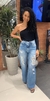 Calça Wide Leg Destroyed Jeans Feminina - 13.42.0022