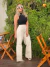 Calça Wide Leg Sarja Barra Fio - 13.42.0031 - comprar online