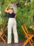 Calça Wide Leg Sarja Barra Fio - 13.42.0031 - Zoc Store