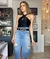 Saia Midi Destroyed Jeans Feminino - 01.01.9046 - Zoc Store