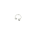 Piercing Argola Bolinha e Pedra 3mm Prata 925 - 8166