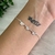 Pulseira 3 Borboletas Crav. Zircônia Prata 925 - 9512