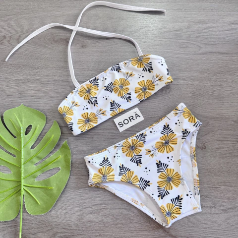 Bikini Flor Amarilla Niña Kids