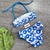 Bikini Flor Azul Niña Kids - comprar online