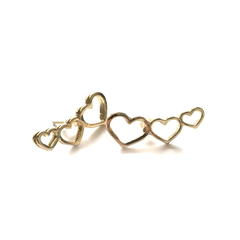 brinco ear cuff coração na internet
