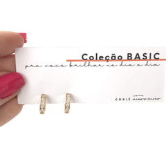 Brinco argolinha Strass - comprar online