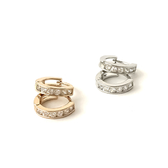 Brinco argolinha Strass - loja online