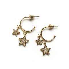 Brinco Argolinha Estrela Cadente